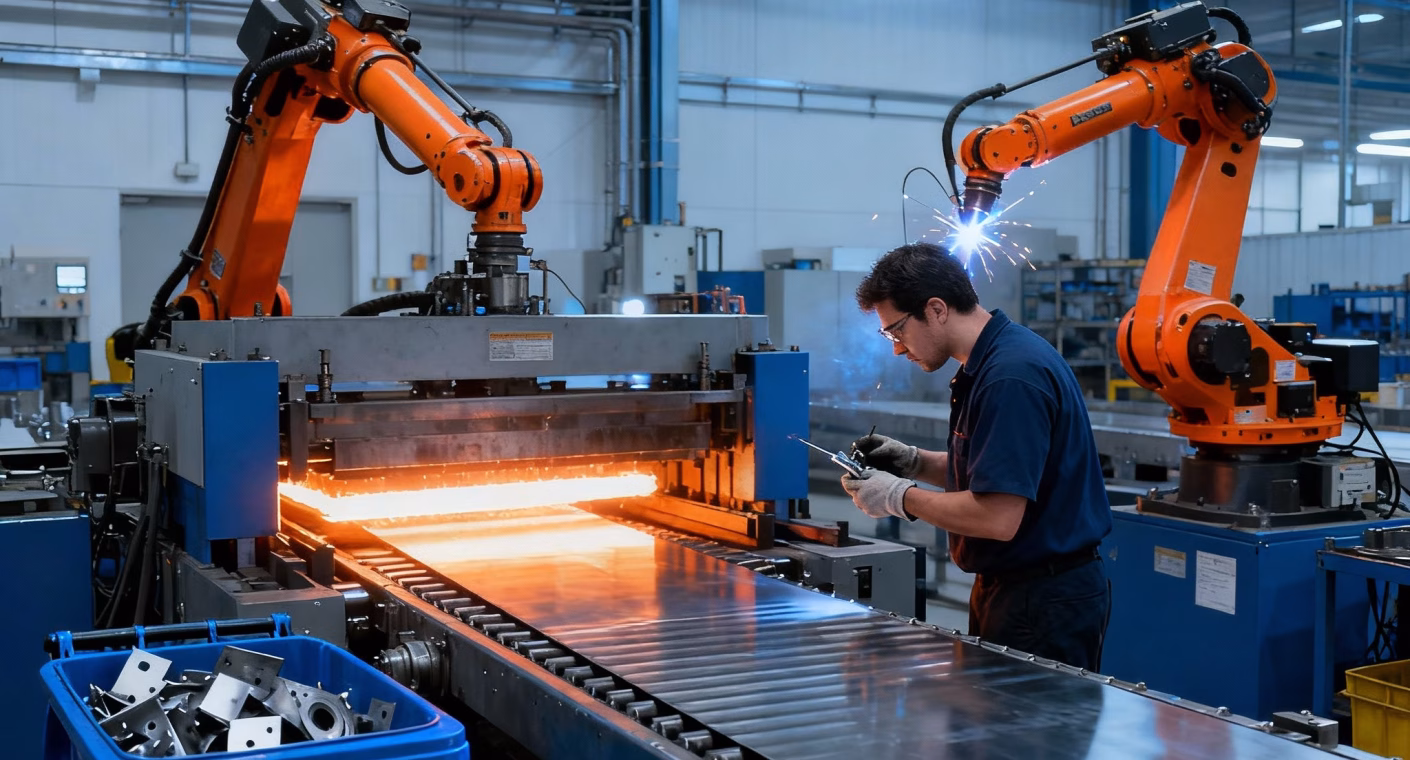 fabrication services in Dubai with modern metalworking machinery